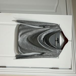 Never worn White House black market silver shimmer top